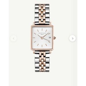 Rosefield Tank Watch Two-Tone - Rose Gold & Silver